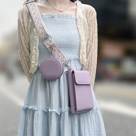Women's Hand- Bag With Wide Straps With Coin Bag