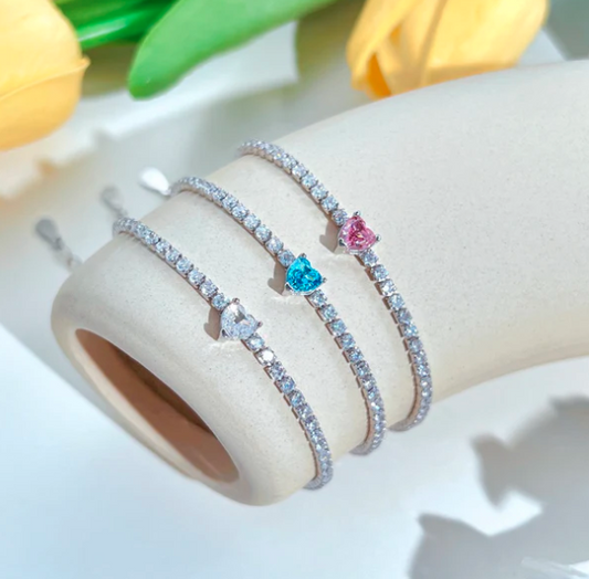 'Love Connection' Sterling Bracelet with BOX