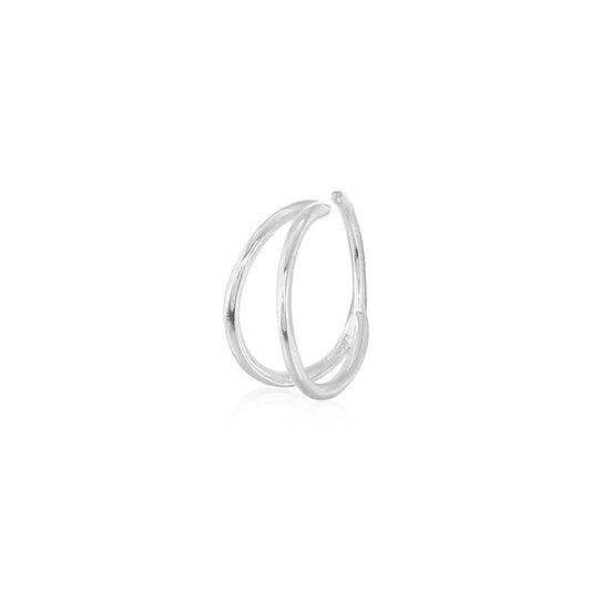 Stainless Steel Double Nose Ring Spiral Nose Jewelry ( Pack of 1 Pair )
