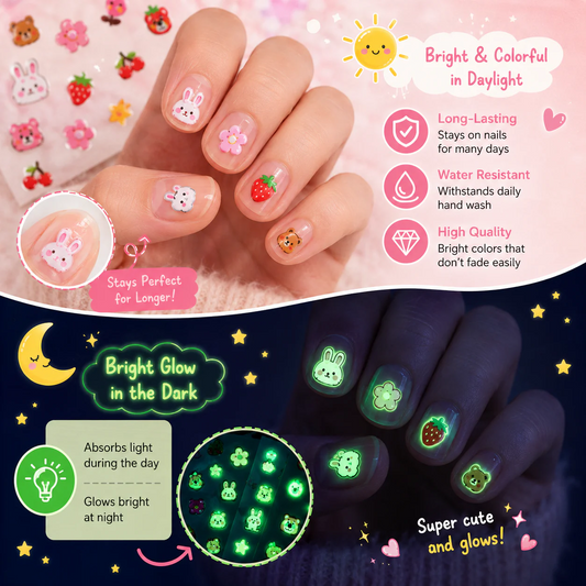 Glow In Dark Nail Stickers For Children
